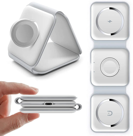 3-in-1 Wireless Charging Pad – Fast Charge for iPhone, Apple Watch & AirPods.